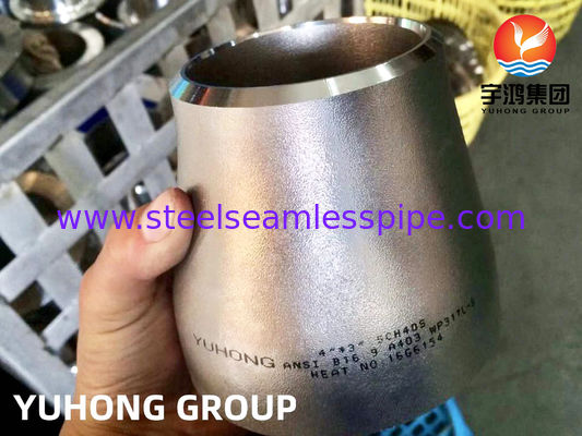 Peredam Konsentris Baja Tahan Karat ASTM A403 WP317L | Pemasangan Pipa Las Butt ASME B16.9