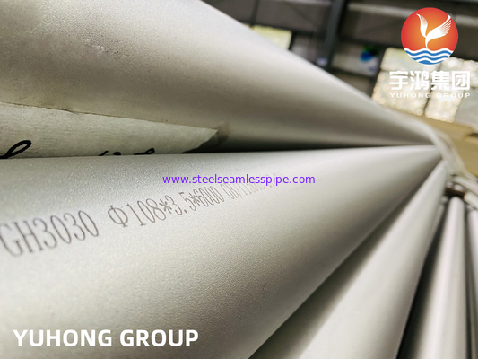 Paduan Suhu Tinggi GH3030, GB/T 15062 Ni80Cr20 Tabung Paduan Nikel Tanpa Jajar