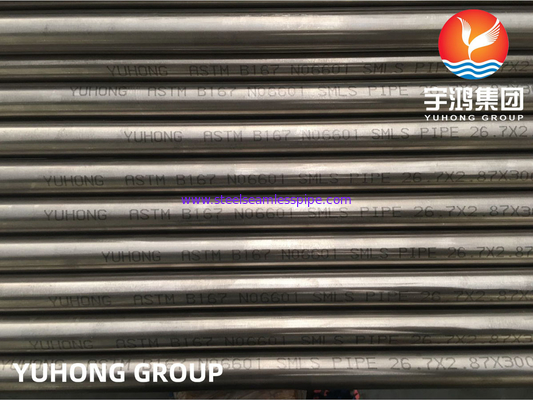 ASTM B167, ASME SB167 Inconel 601 UNS N06601 Pipa tanpa jahitan baja paduan nikel