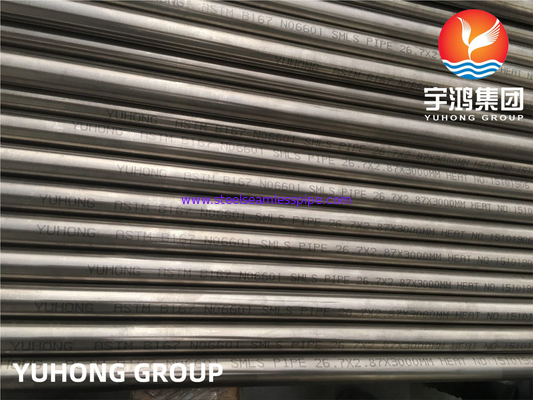 ASTM B167, ASME SB167 Inconel 601 UNS N06601 Pipa tanpa jahitan baja paduan nikel