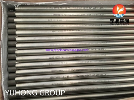 Pipa Baja Mulus Paduan Titanium ASME SB338 GR.7 Untuk Kondensor Dan Penukar Panas