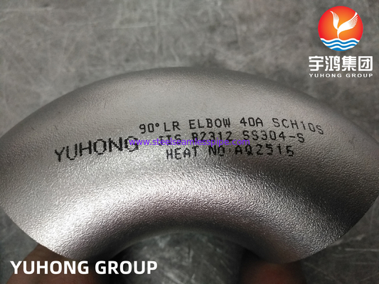 JIS B2312 SUS 304 siku standar Jepang stainless steel Buttweld Fitting