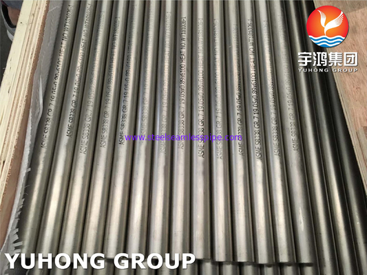 ASME SB338 GR.7 / UNS R52400 Tabung Penukar Panas Mulus Paduan Titanium