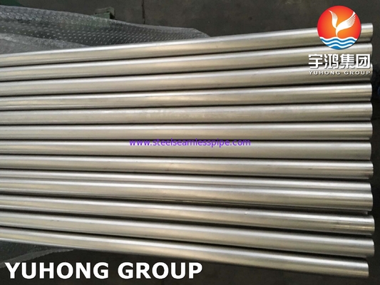 ASME SB338 Kelas 7 / UNS R52400 Titanium Tube Seamless Heat Exchanger Tube