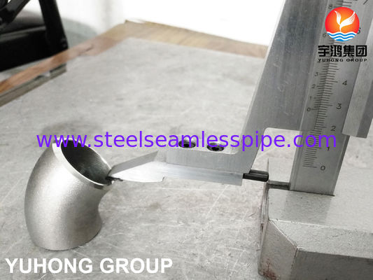 JIS B2312 WP304 LR Siku 45/90 derajat, stainless steel Seamless Butt-Weld Fitting untuk menara penyulingan minyak mentah