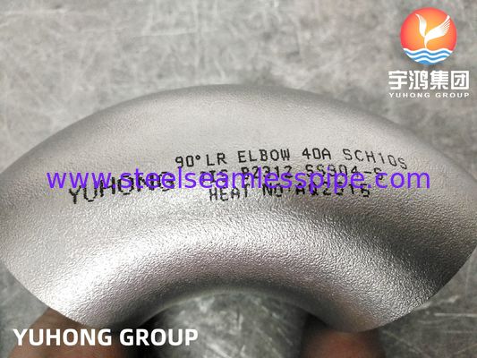JIS B2312 WP304 LR Siku 45/90 derajat, stainless steel Seamless Butt-Weld Fitting untuk menara penyulingan minyak mentah