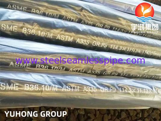 P9 ALLOY STEEL PIPA SEAMLESS ASTM A335 / ASME SA335 BLACK COATING