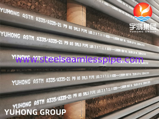 P9 ALLOY STEEL PIPA SEAMLESS ASTM A335 / ASME SA335 BLACK COATING