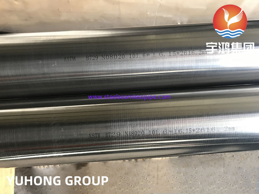 Pipa paduan nikel ASTM B729 paduan20,N08020, 2.4660 Pipa Hastelloy
