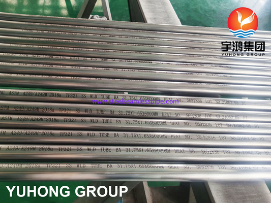 A249 TP321 Stainless Steel Welded Tube Bright Annealed HVAC systems (Sistem HVAC dengan Goresan Cerah)
