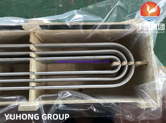 Baja tahan karat ASTM A213 TP304, TP304L tabung U Bend tanpa jahitan untuk penukar panas