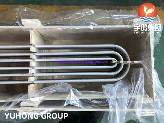 Tabung penukar panas ASTM A213 TP316 / TP316L / TP316Ti / TP316H/TP904L U Bend Tube, Untuk aplikasi bundel tabung