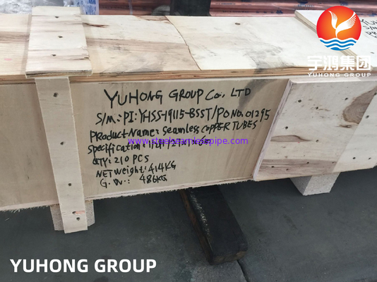 ASTM B88 C12200 Red Copper Alloy Seamless Tube For Water Service