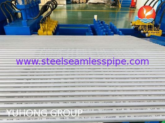 ASME SA213 TP316L Karat tahan korosi Stainless Steel Seamless Tube untuk boiler dan penukar panas dengan ukuran yang disesuaikan