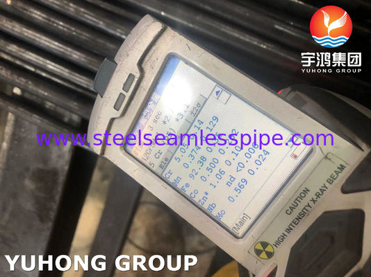 Pipa Baja Paduan Seamless ASME SA213 T5, Dicat Hitam dengan Ketahanan Suhu Tinggi untuk Penukar Panas Boiler