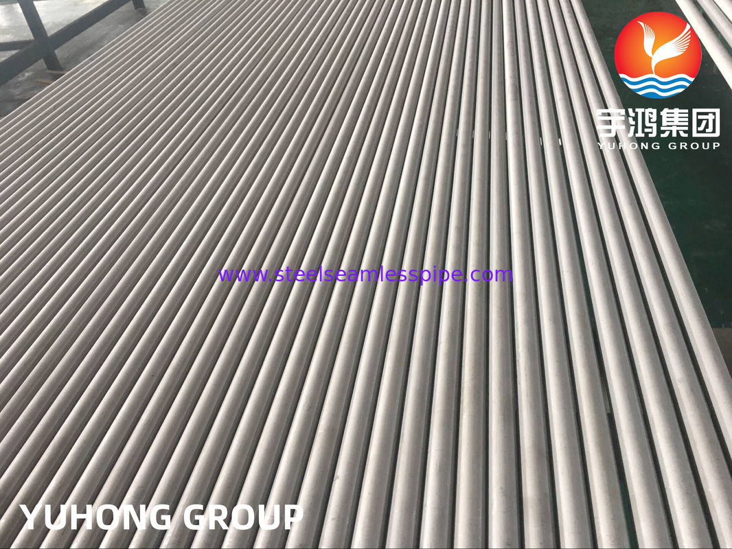 ASTM A213 Tabung Mulus Baja Tahan Karat Ketebalan Dinding Minimum Evaporator Kondensor