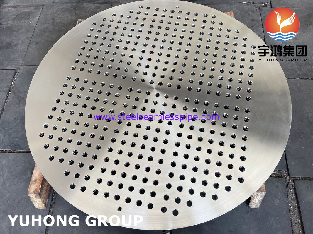 ASTM A182 F316L Tubesheet Baja Tahan Karat untuk Penukar Panas Shell and Tube