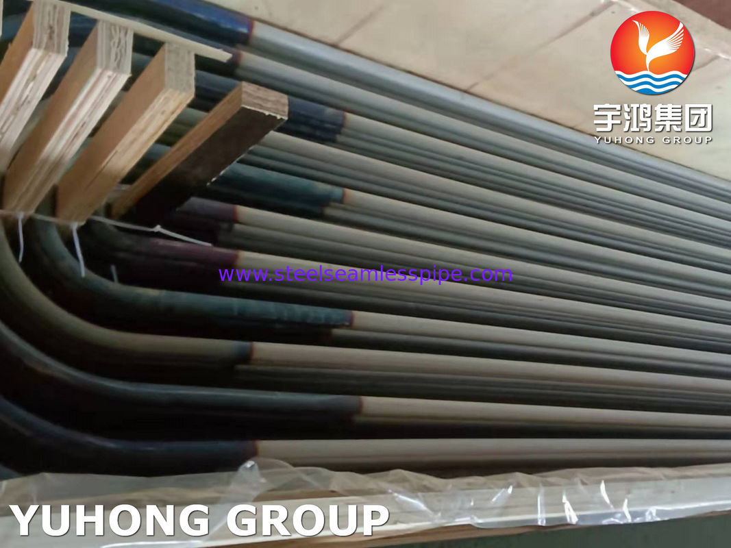 Pipa U Bend Baja Tahan Karat ASTM A213 TP317L Tabung Penukar Panas 100% ET