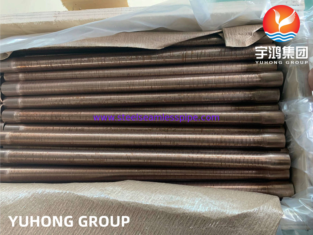 ASTM B111 C70600 Cu-Ni 90/10 tabung sirip rendah untuk sistem pemanas kondensor