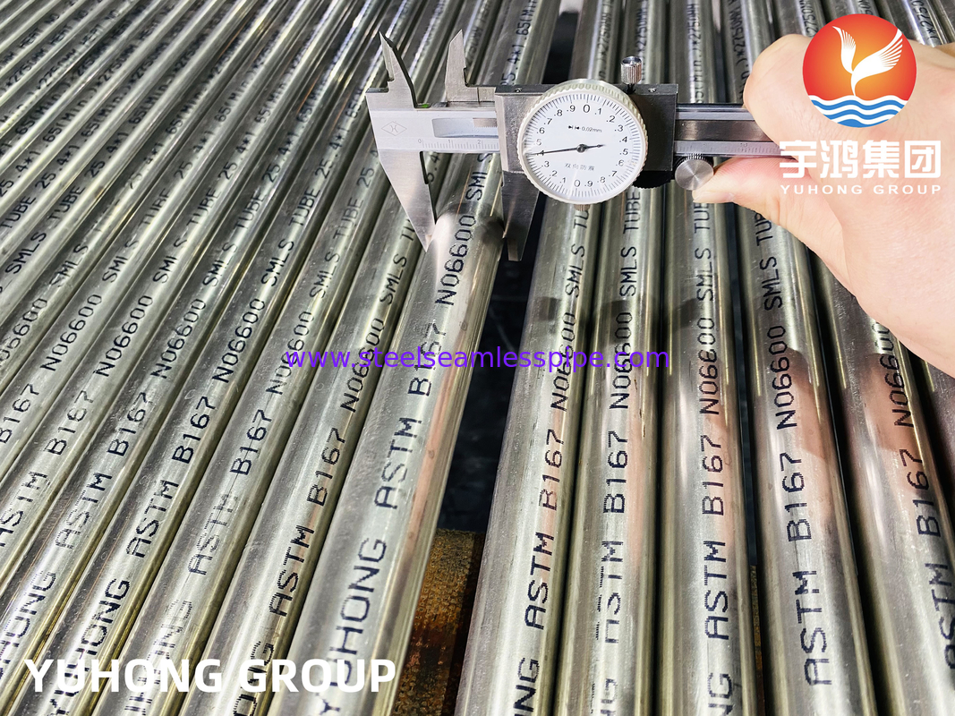 Reaktor nuklir Tabung bekas ASTM B167 Inconel 600 / UNS N06600 Tipe tanpa jahitan