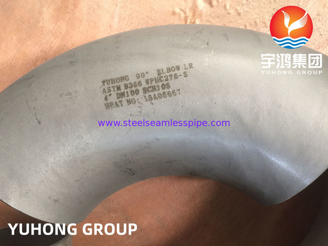 ASTM B366 C276 Pipa Siku Stainless Steel Fitting B16.9 Untuk Minyak Gas