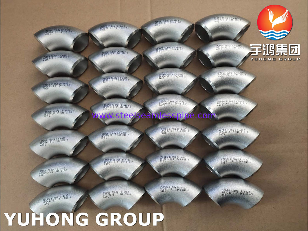 Stainless Steel Butt Welded Fitting 45DEG 90DEG 180DEG ELBOW LR SR WP304 WP304L WP316L 1/2" sampai 60" ASME B16.9