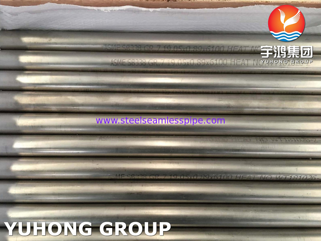 ASTM B338 Gr7 Tabung Paduan Titanium yang Dilas dan Dilas untuk Penukar Panas Kondensor