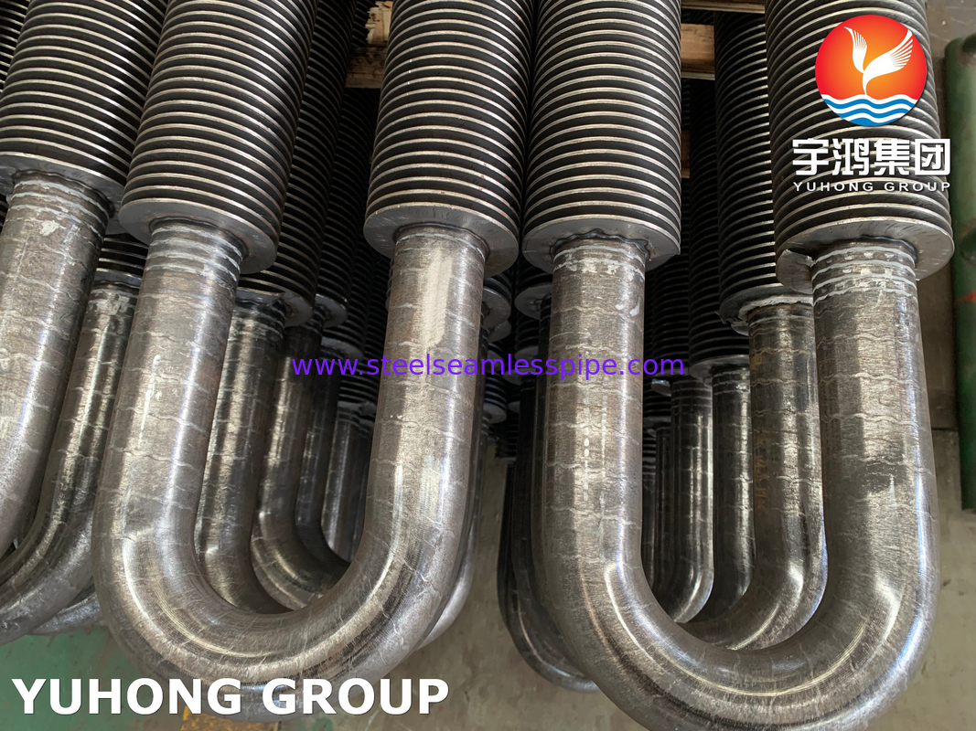U Bend Fin Tube, ASTM A106 Gr. B High Frequency Welded Fin Tube Untuk Penukar Panas