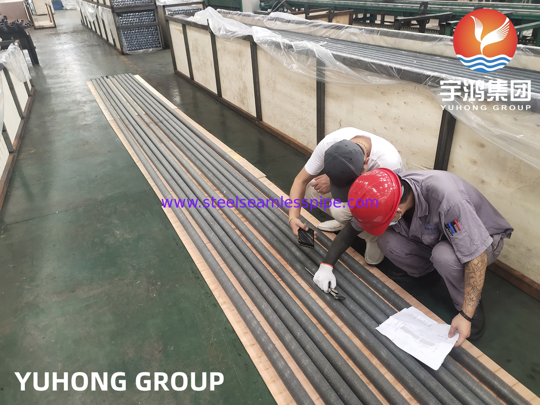 Pipa Sirip Ekstrusi ASTM A213 TP304 Untuk Aplikasi Kondensor Pendingin Udara Tabung Penukar Panas Industri Perminyakan