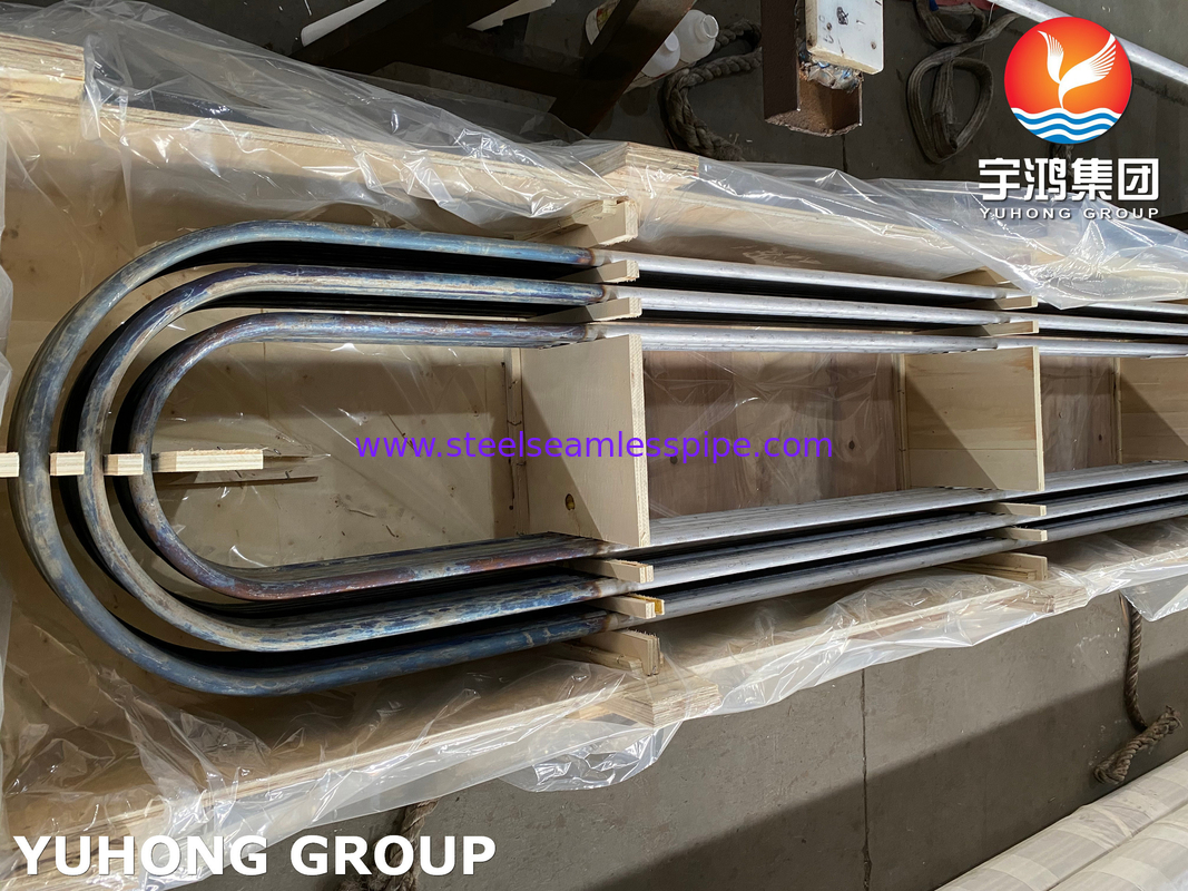Stainless Steel Duplex SMLS U Bend Tube ASME SA789 UNS S32205 Untuk Penukar Panas