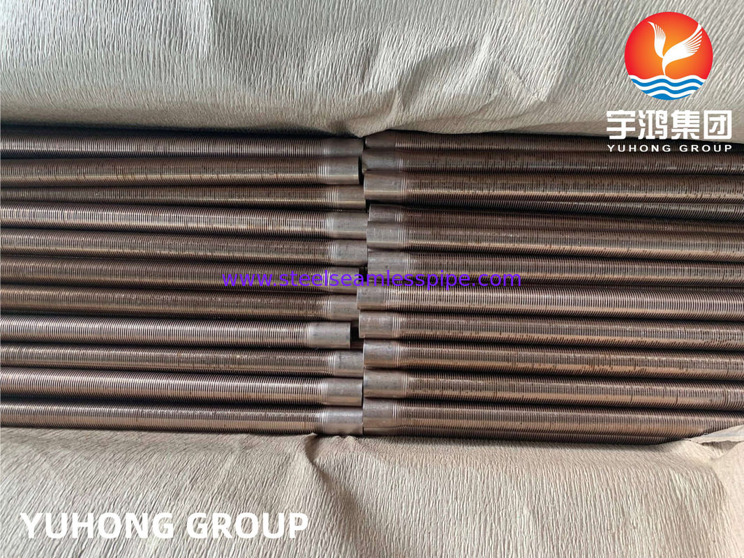 ASTM B111 C70600 O61 Low Fin Tube Copper Alloy Seamless Tube Cu Ni 90 / 10 Penukar Panas Fin Tube Air Cooler Sistem Pemanasan