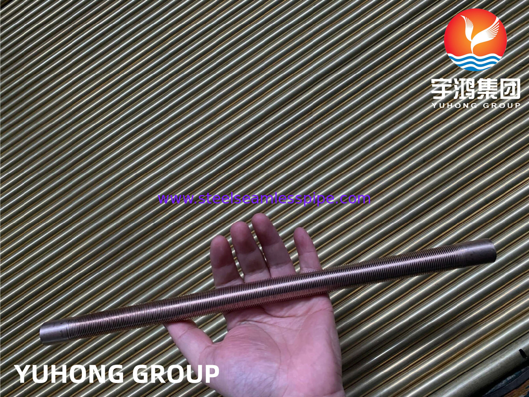 Paduan Tembaga Nikel 90/10 C70600 Aluminium Extruded Fin Tube Untuk Heat Exchanger Air Cooler Heater Fluid Cooling