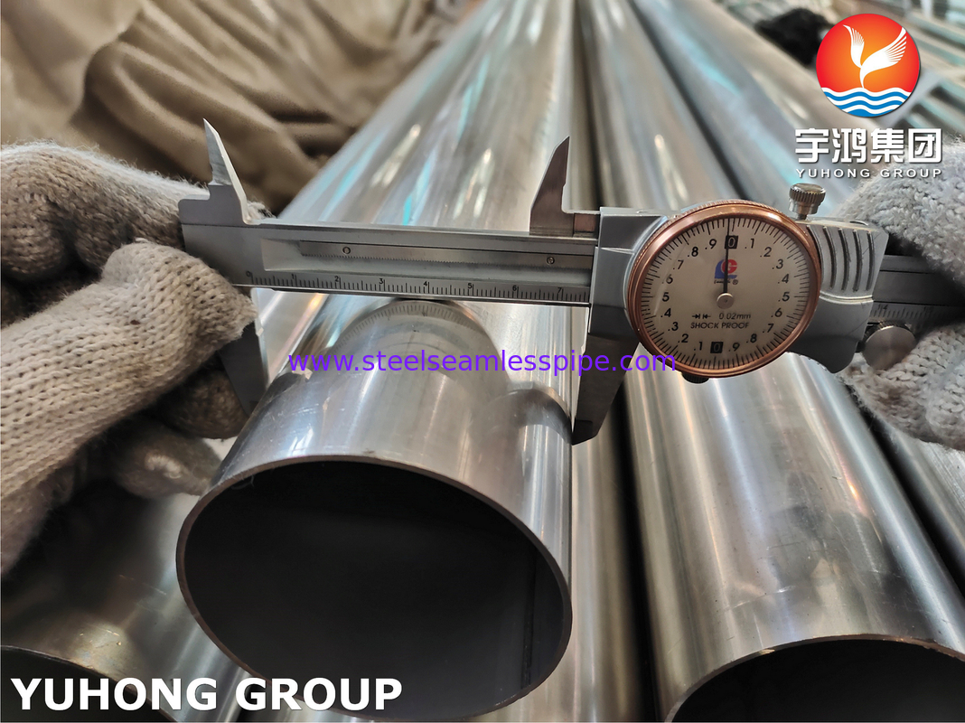ASTM A249 TP304, 1.4301 Tabung las baja tahan karat berwarna terang untuk penukar panas