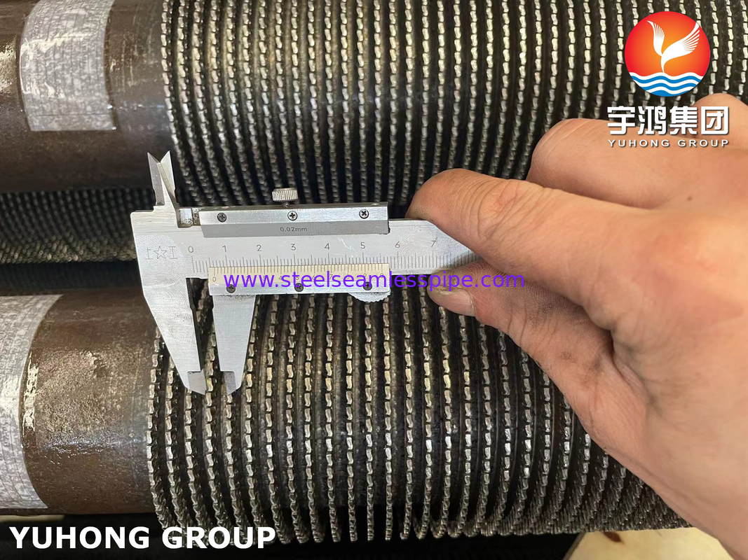 Tabung Fined Serrated ASTM A335 Gr. P9 Alloy Steel HFW Heat Exchanger Fin Tube