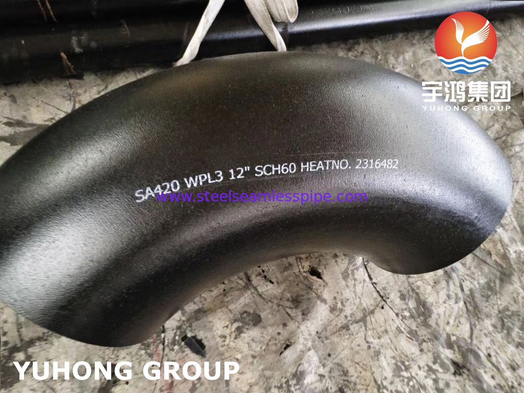 ASTM A420 WPL3 Fitting Baja Siku Las Butt Radius Panjang Suhu Rendah