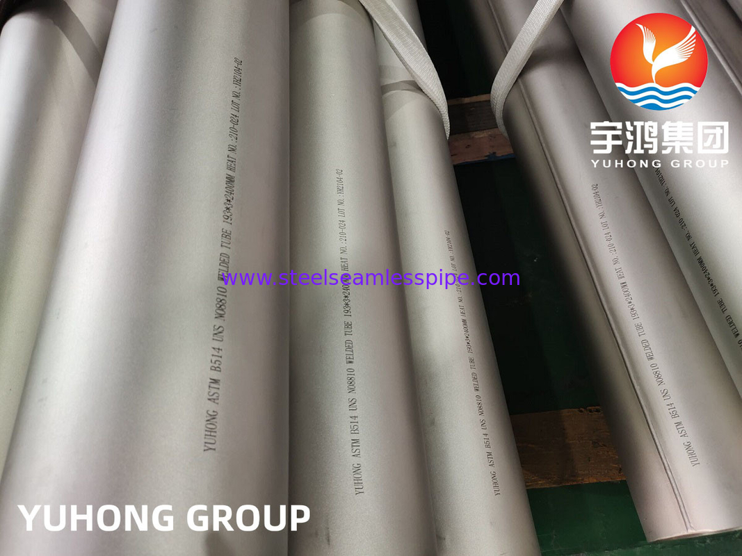ASTM B514 Inconel 800H UNS N08800 Inconel Nikel Alloy Pipe Las untuk Pengolahan Gas