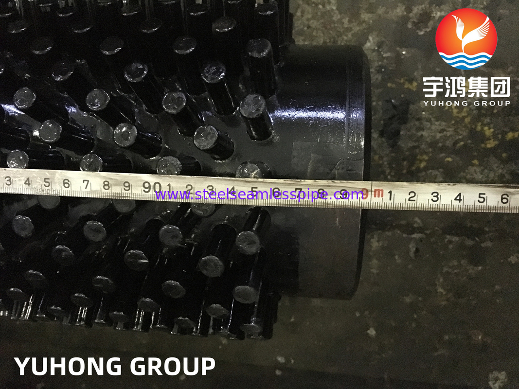 Helical Solid Finned Tubes dengan High Frequency Welding HFW ASTM A335 P9 Studded Tube