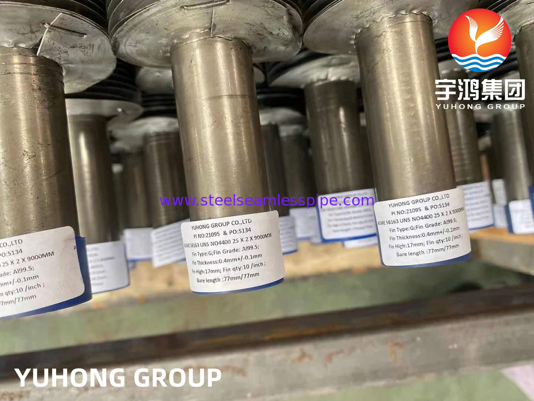 ASME SB163 Embedded G Type Monel 400 Finned Tube Dengan Al Fin