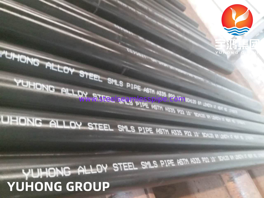 Pipa tanpa jahitan baja paduan ASTM A335, ASME SA335 P5 P9 P11 P12 P22 P91 P92 Untuk pembangkit listrik tenaga, fluida boiler, tenaga panas