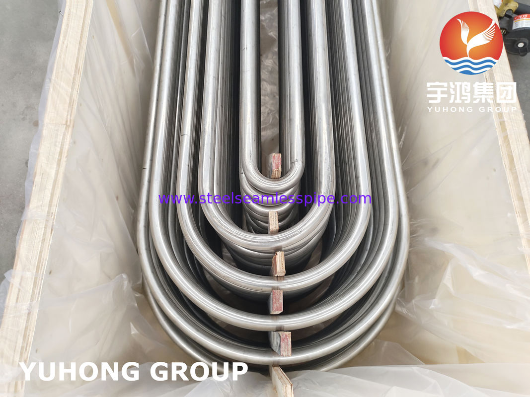 ASTM A213 TP304 Stainless Steel Seamless U Bend Tube dengan Bright Annealed Finish dan Radius Bend Disesuaikan