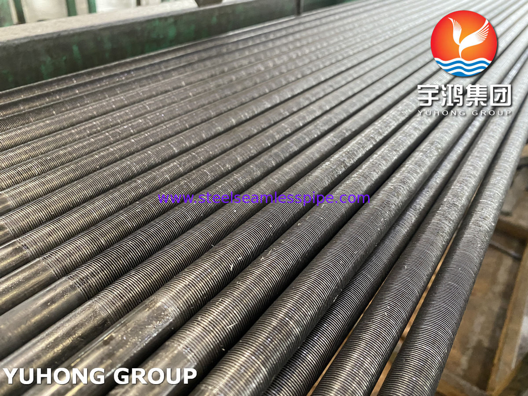 Tabung Fin Extruded, ASTM A179 Carbon Steel Low Fin Tube Untuk Pendingin Udara
