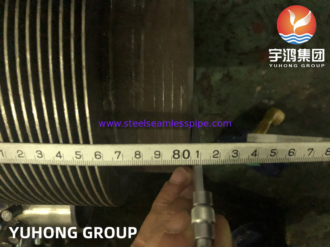ASTM EN DIN ASTM A106 Gr.B A335 P5 P9 A312 TP304 317L Tabung sirip bertopeng