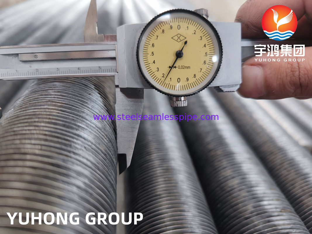 Tabung Fined yang disesuaikan dengan bahan Aluminium Fin dan tipe Multiple Fin untuk aplikasi penukar panas dan kondensor