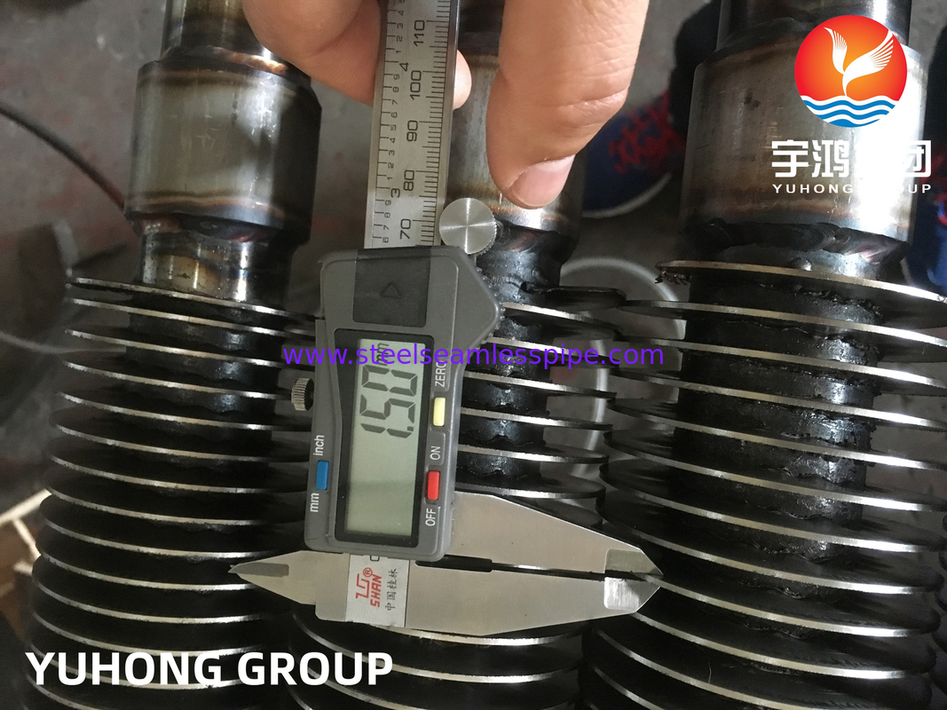 HFW Fined Tube: ASTM A213 Base Tube + AISI 410 ((11Cr) HFW Fines untuk H2S Flue Gas Preheater