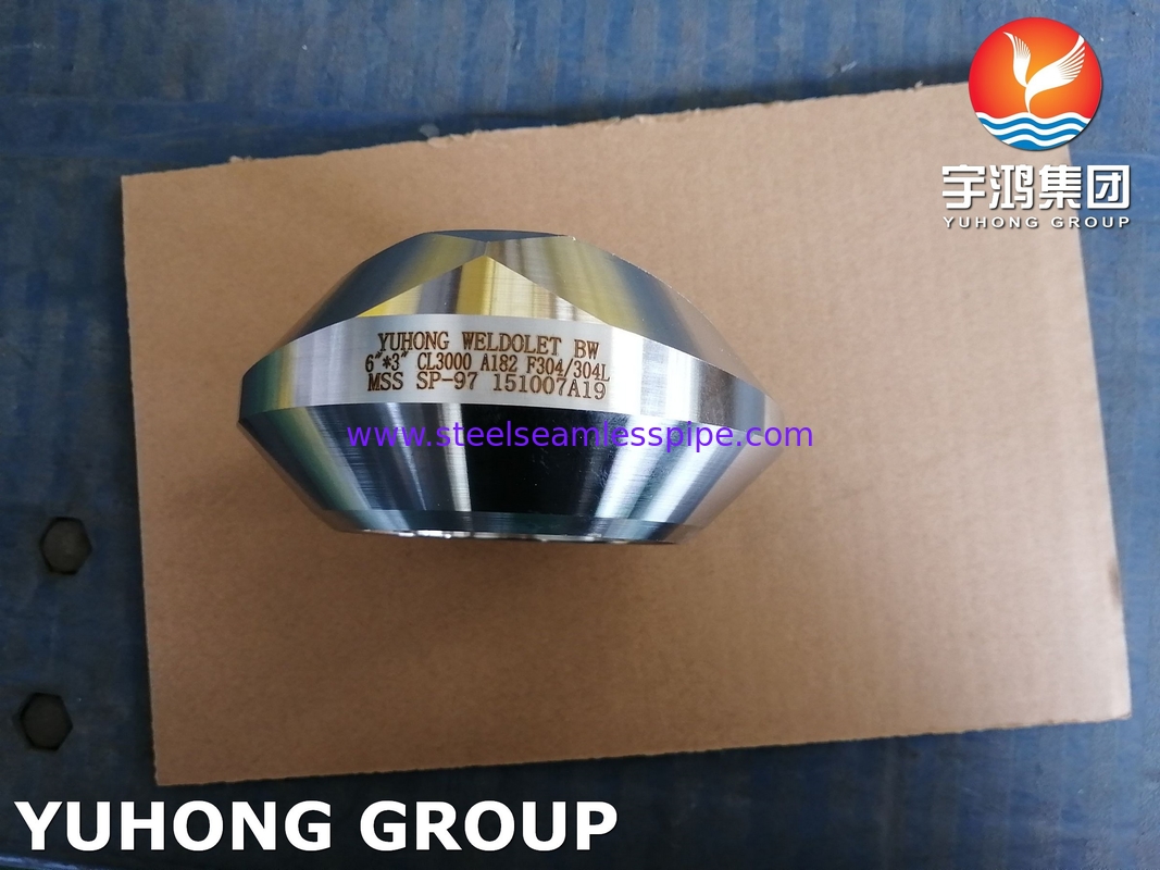 Fitting baja tahan karat bersuhu tinggi ASTM A182 F304 Forged Olet MSS