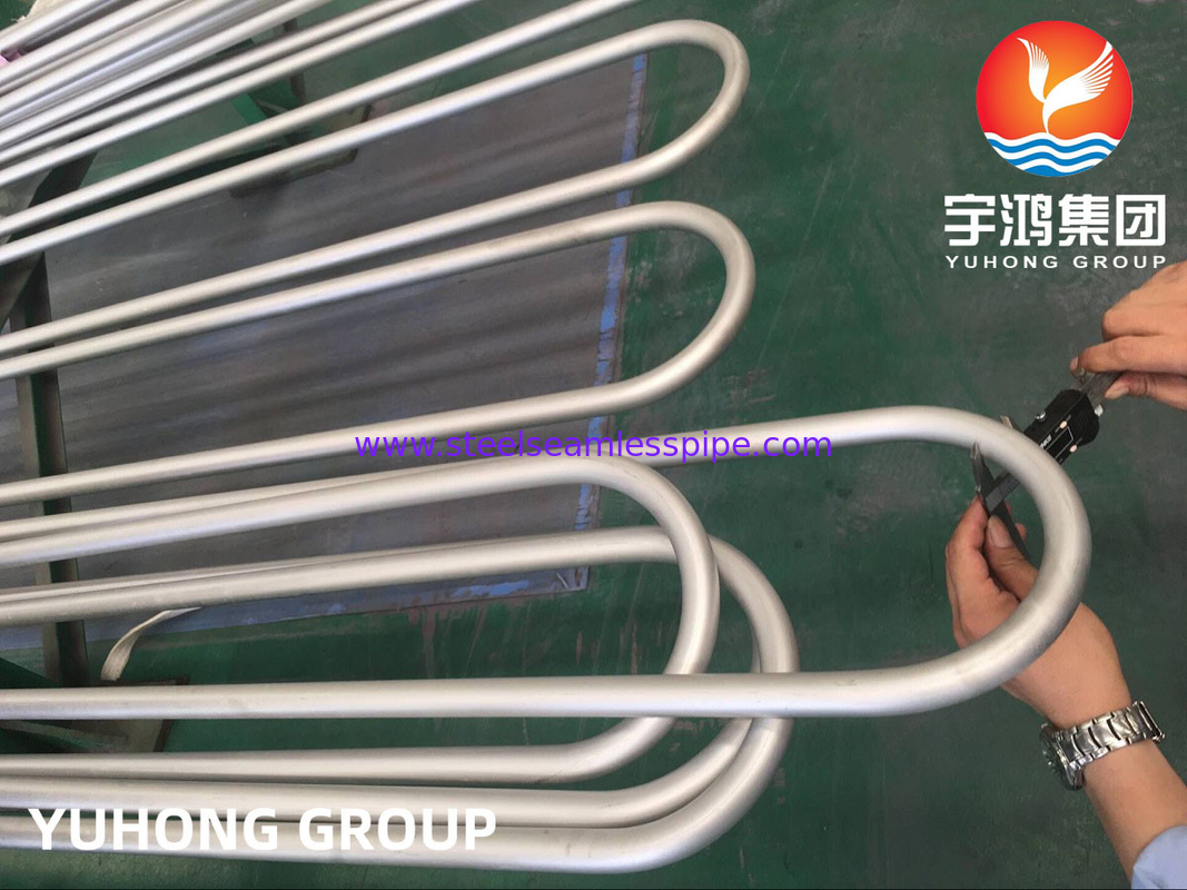 ASTM B444 Gr.2 INCONEL 625 Seamless U Bend Heat Exchanger Tube untuk aplikasi penukar panas