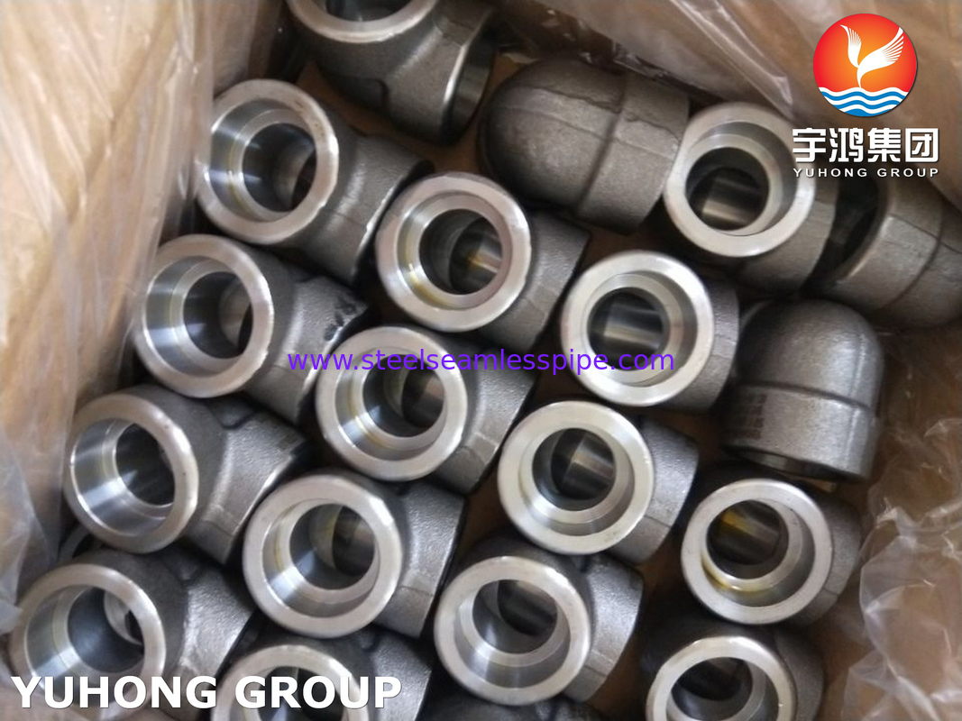 ASTM A105 Fittings Carbon Steel Socket Weld 90Deg LR Elbows 3000LBS ASME B16.11