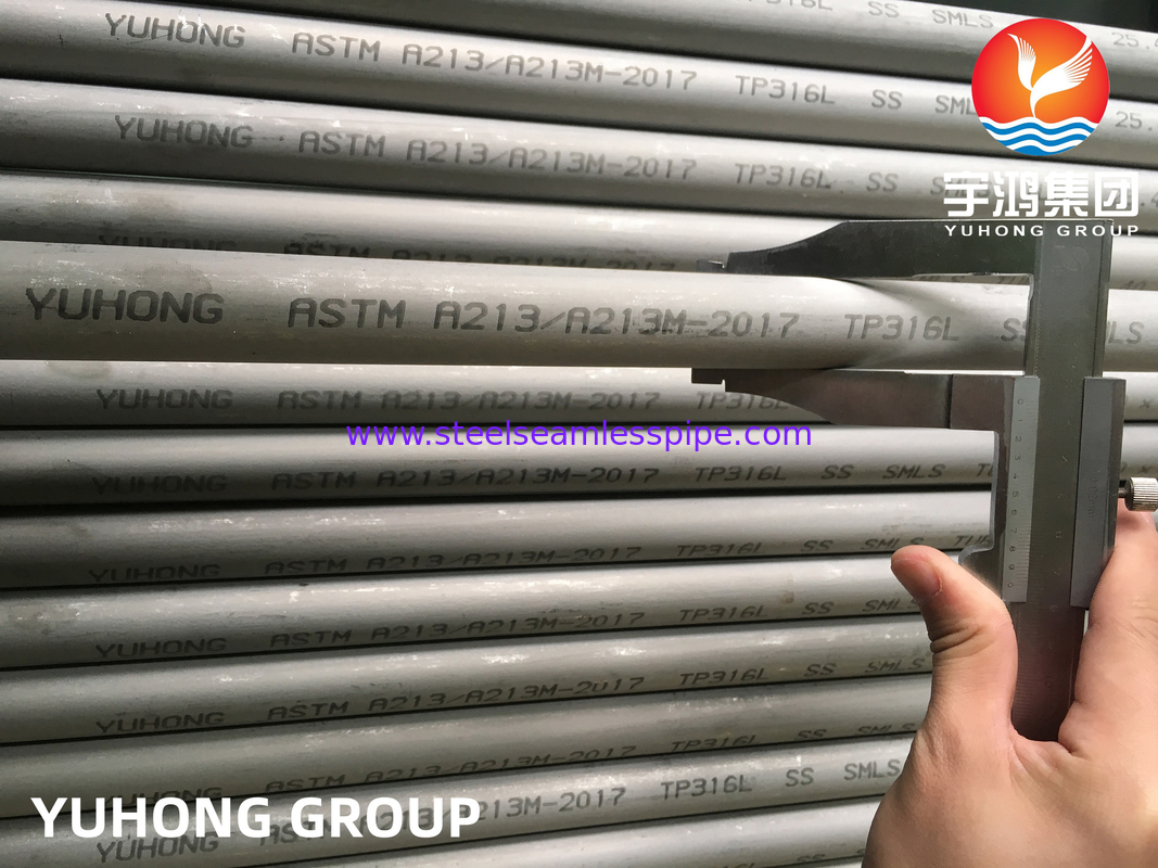ASME SA213 TP316L tabung stainless steel tanpa jahitan BWG 20 0.89mm Untuk Drycooler