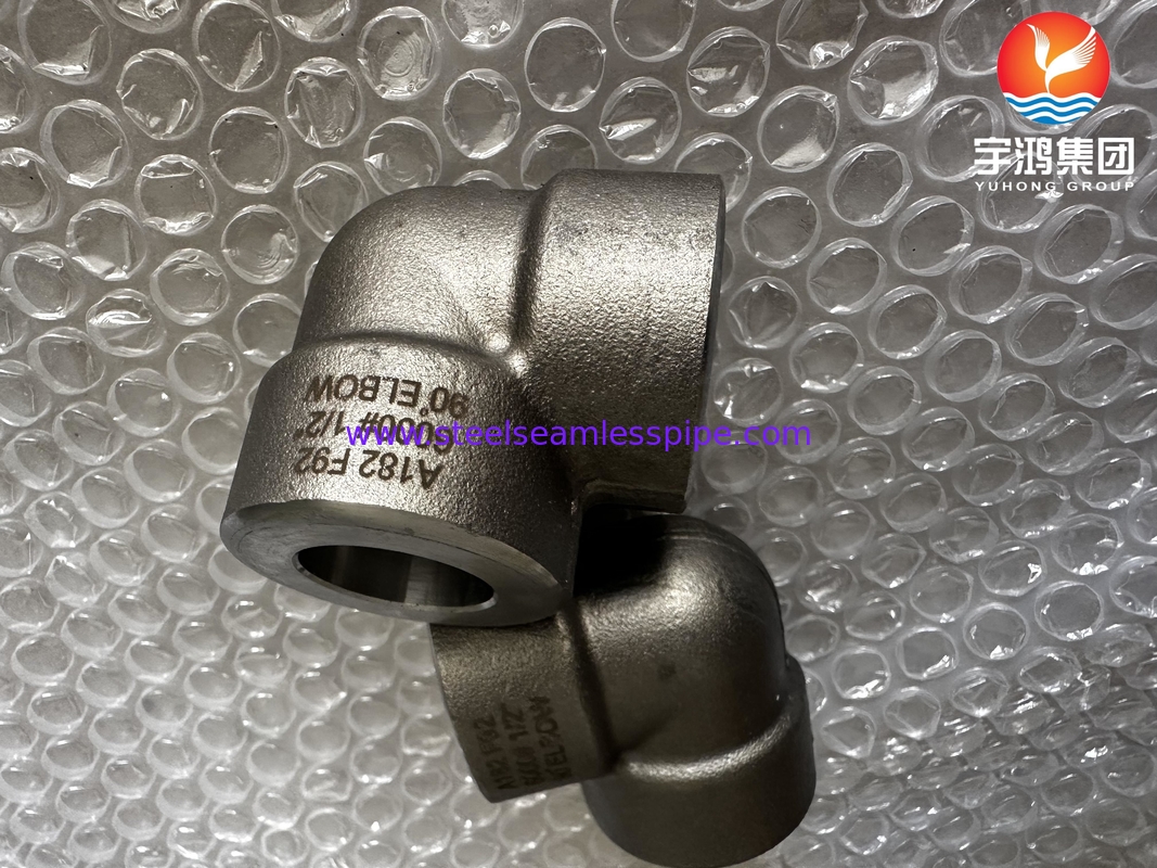 ASTM A182 F92 1/2 Inch 90° Elbow #6000 ASME B16.11 SW untuk Pembangkit Listrik