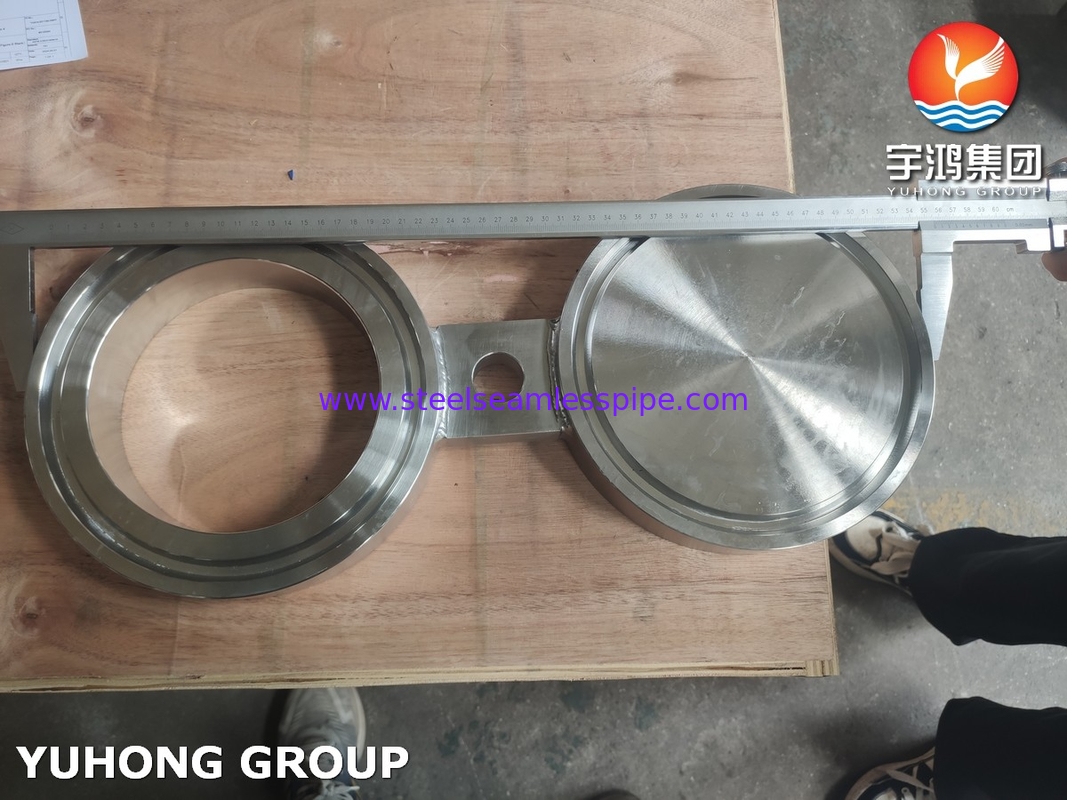 ASTM A182 F51 Duplex Steel Spectacle Blind Flange / B16.48 RTJ Gambar-8 Blank